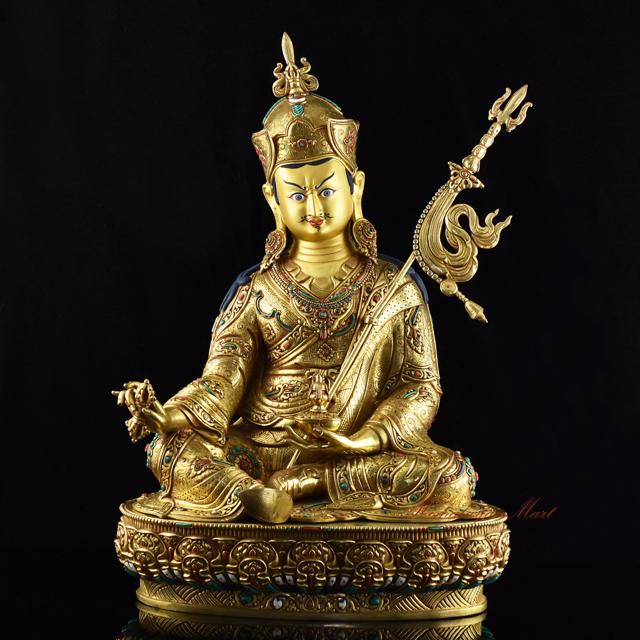 Tibetan Guru Rinpoche Statue | A Masterpiece of Sacred Art from Patan, Nepal