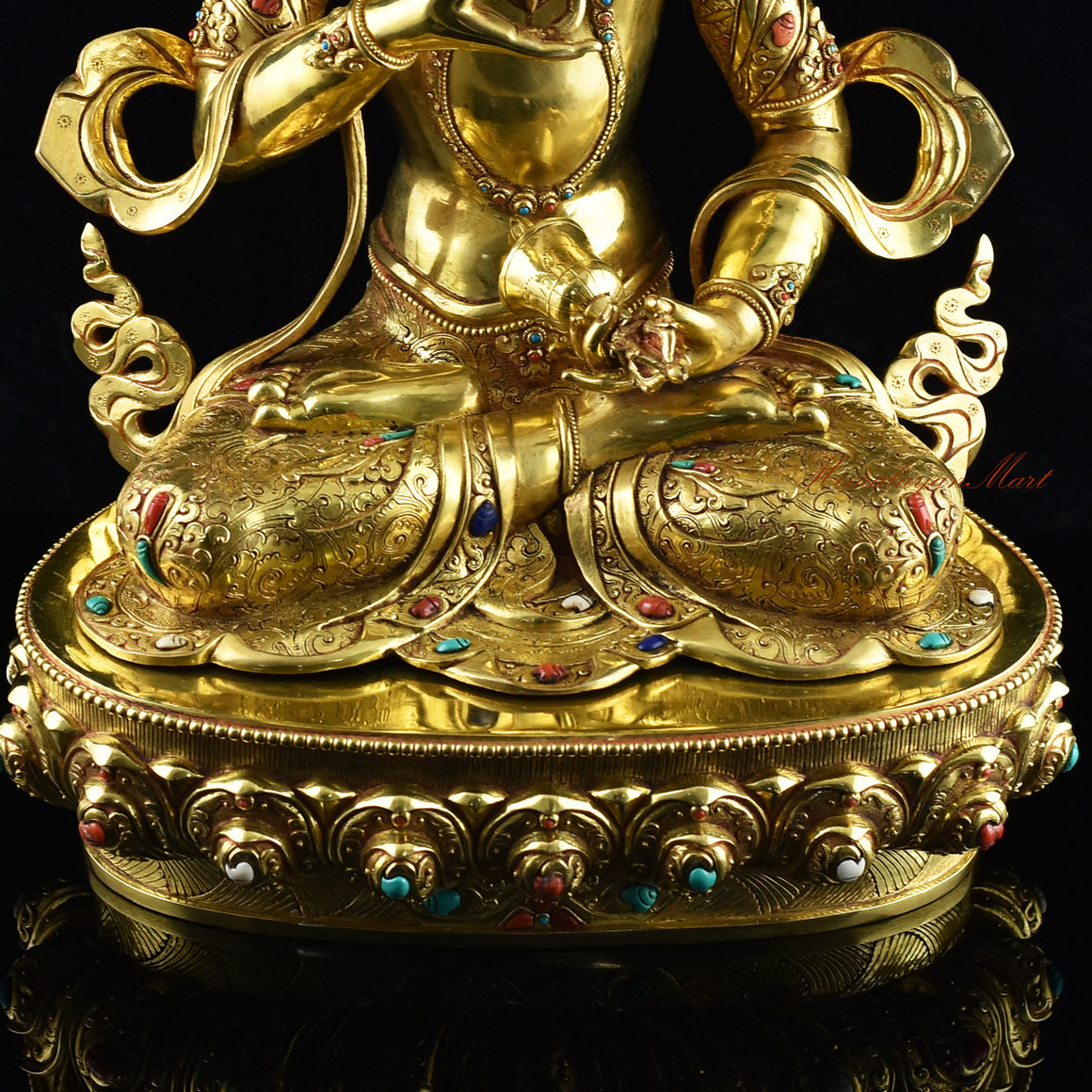 Tibetan Vajrasattva Statue Details Top