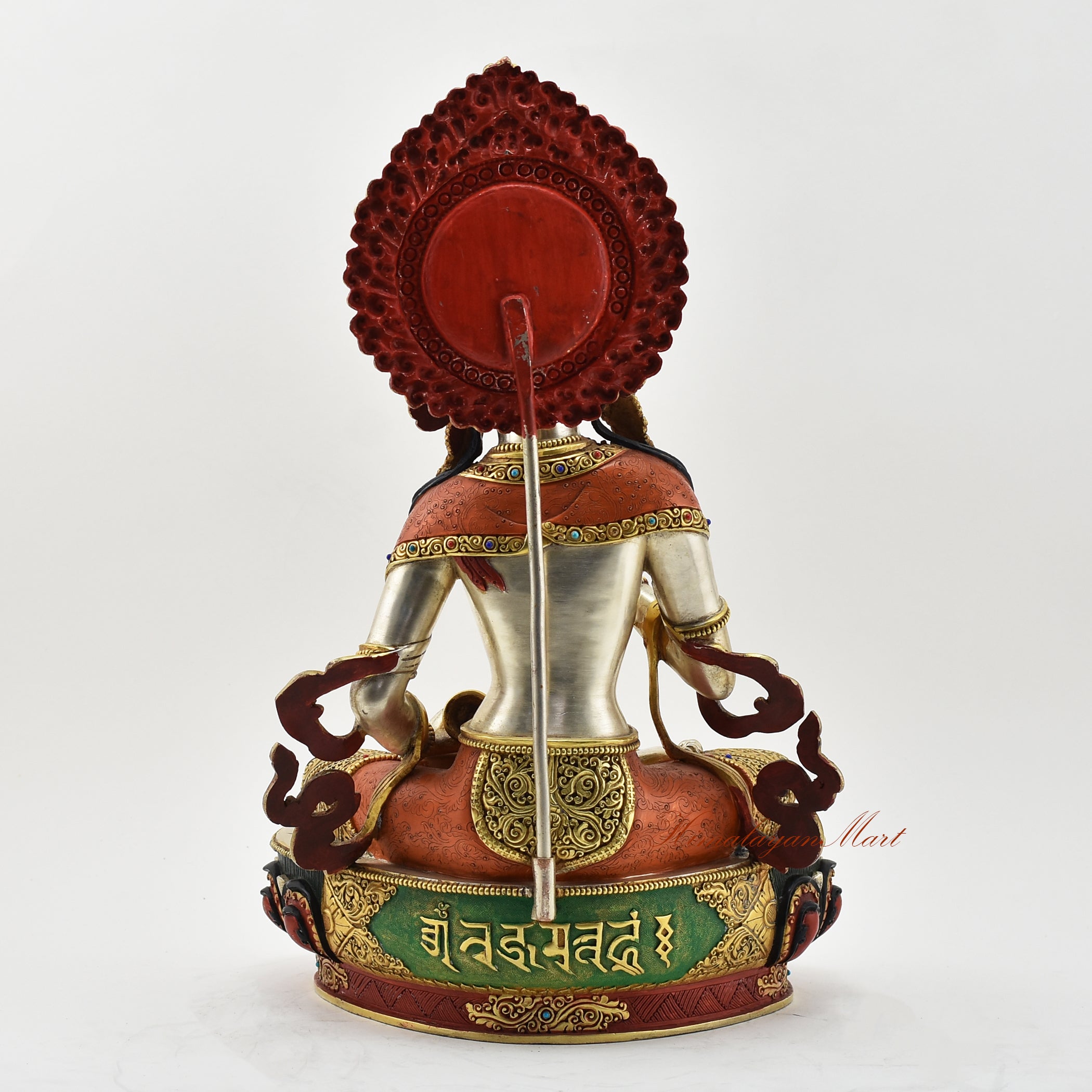 Vajrasattva Hand-Painted Statue Back Detail