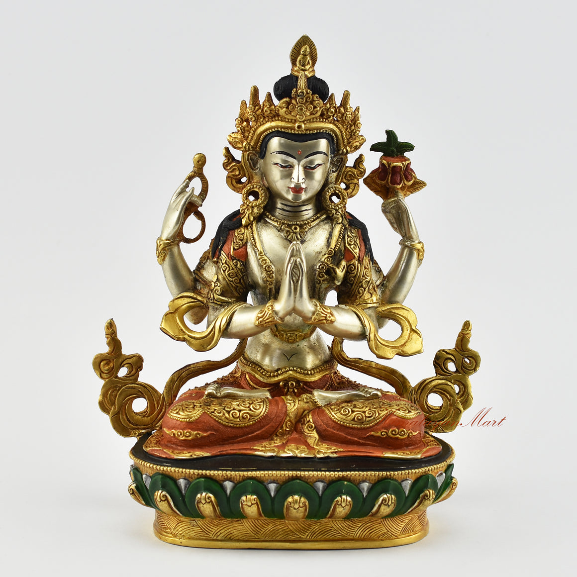 White Chenrezig Statue Symbol of Compassion