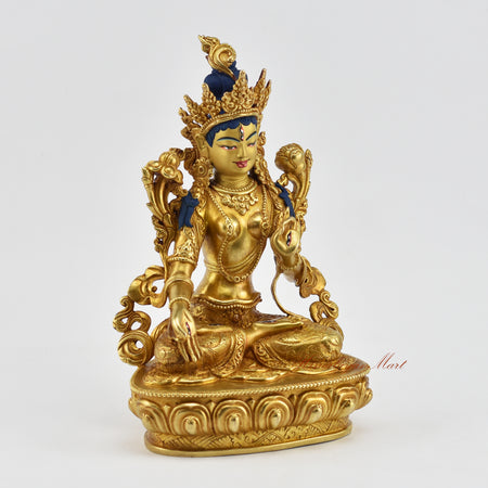 White Tara Bodhisattva Statue Right Detail