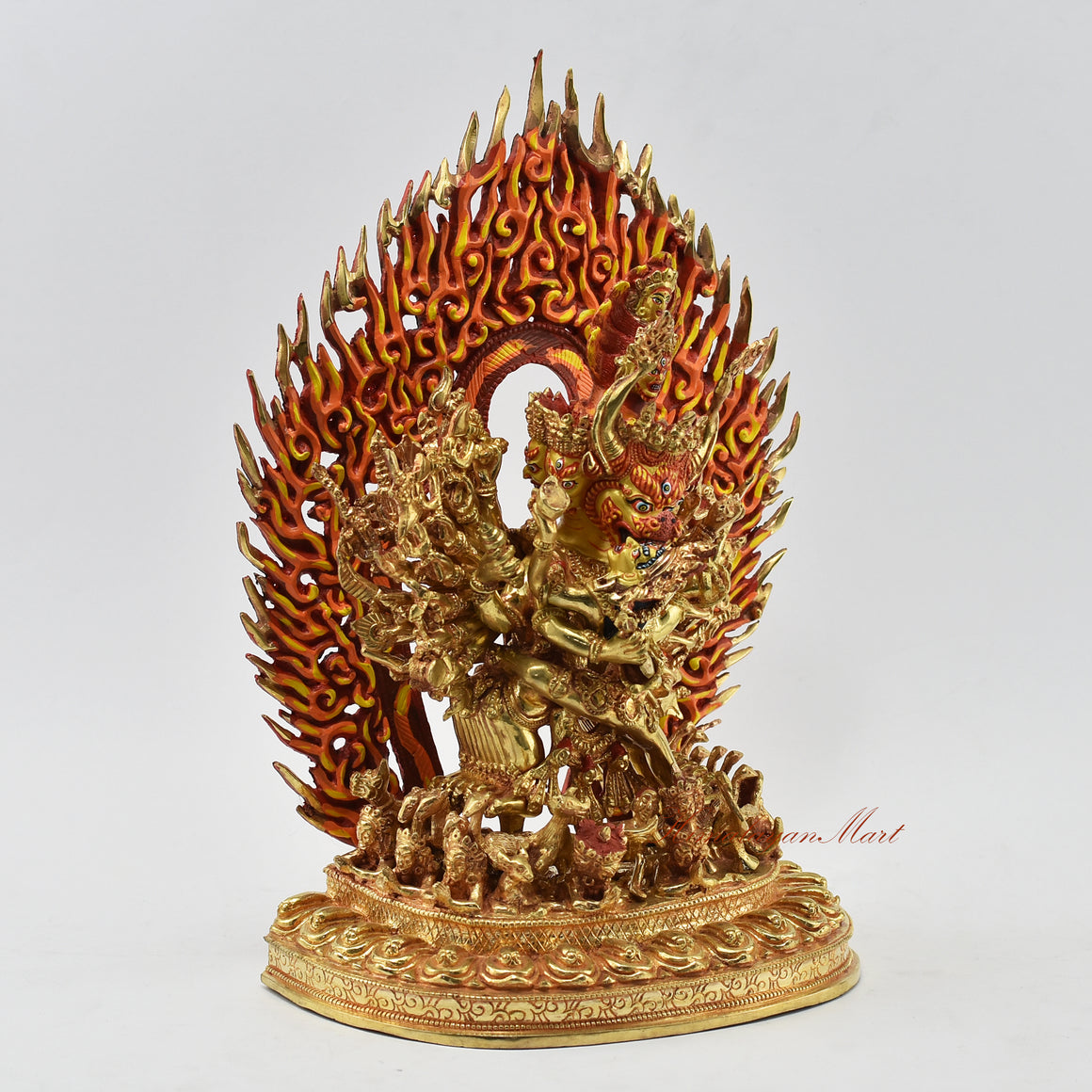 Yamantaka with Consort Statue Right Details