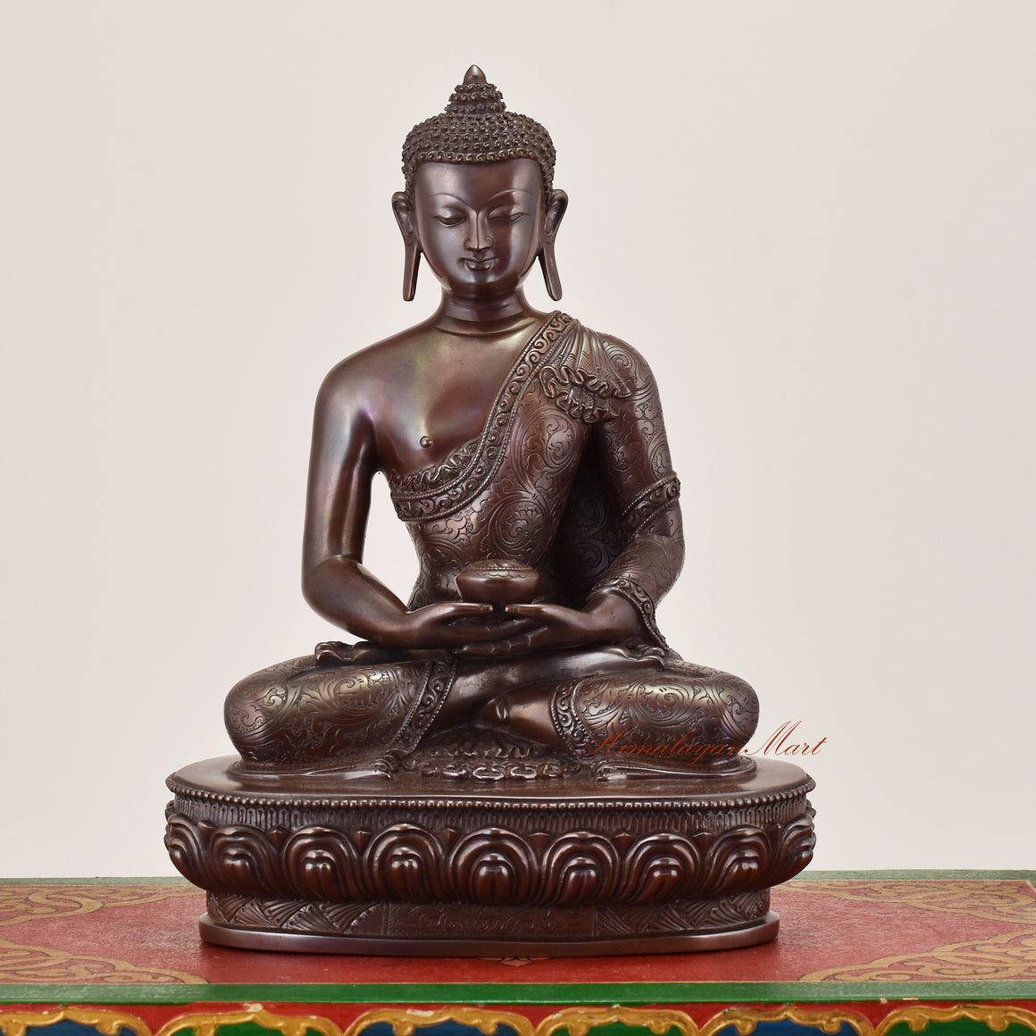 Amitabha Buddha Idol sacred copper alloy statue representing the Buddha of Infinite Light in serene meditation posture