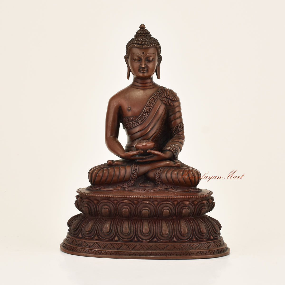 Amitabha Buddha Oxidized Statue with premium oxidation finish in copper alloy