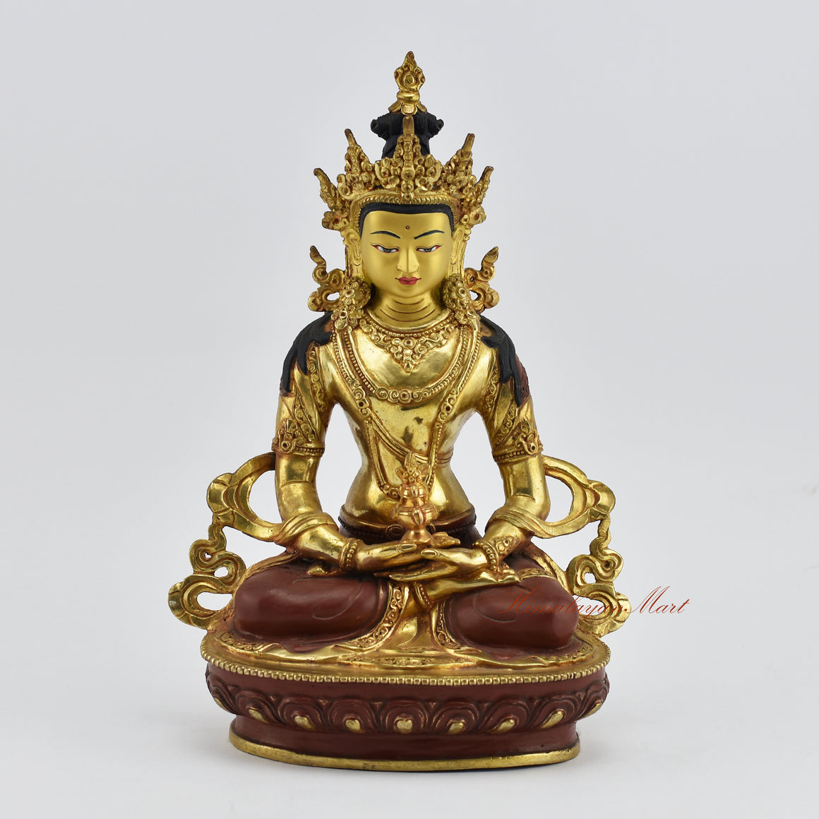Aparamita Tibetan Buddha Statue with gold gilding for home altar and spiritual décor