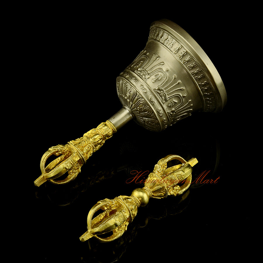 Buddhist Meditation Vajra Bell, left side view