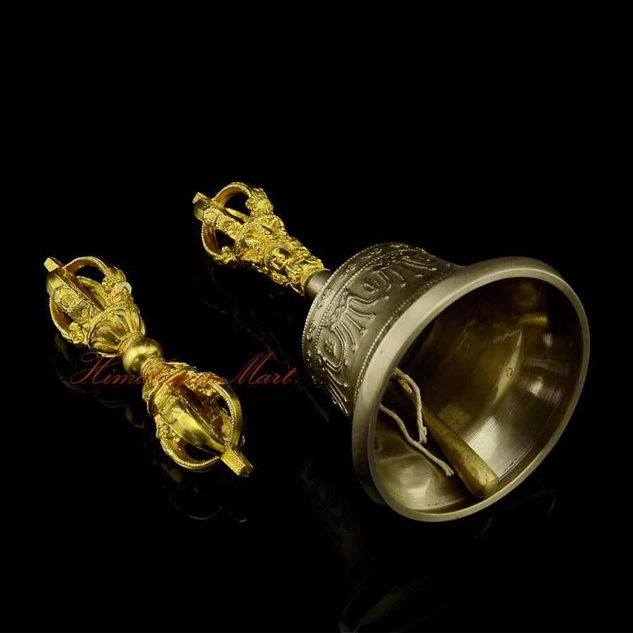 Buddhist Meditation Vajra Bell, right side view showing craftsmanship detail