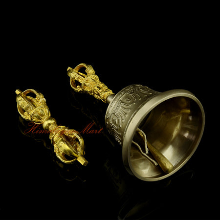 Buddhist Meditation Vajra Bell, right side view showing craftsmanship detail