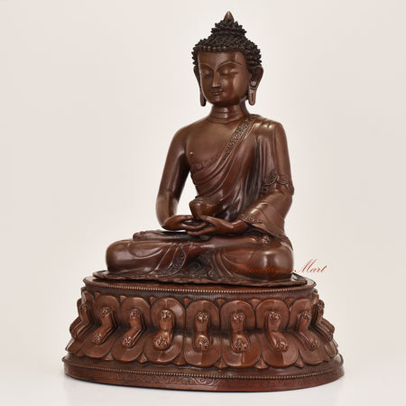 Buy Buddha Statues Online – Left side view of handcrafted Amitabha Buddha statue in serene meditation