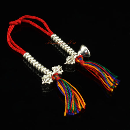 Vajra and Bell Silver Mala Counters Set