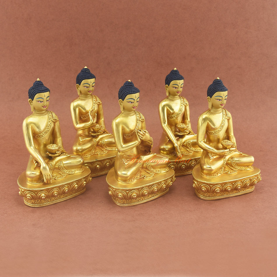 Pancha or Five Buddha Statues Set