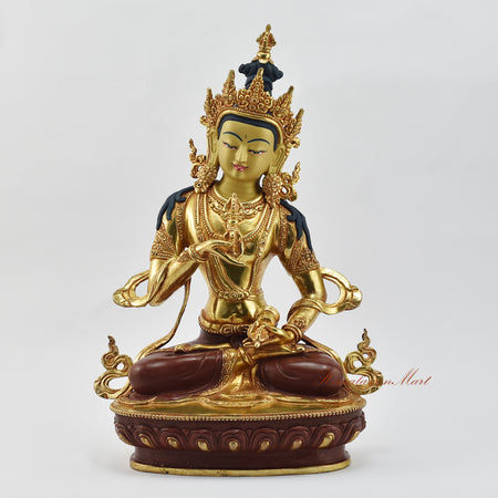 Gold Gilded Vajrasattva Statue | The Embodiment of Unconditional Kindness