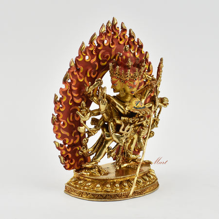 Gold Gilded Chakrasamvara Vajravarahi Statue