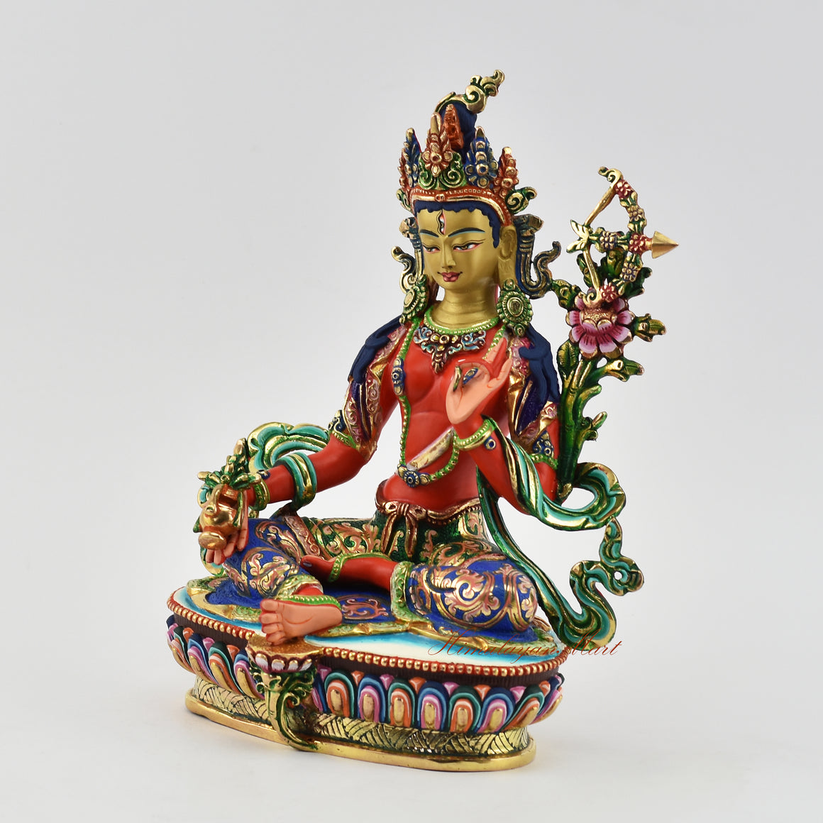 Hand Painted Red Tara Statue