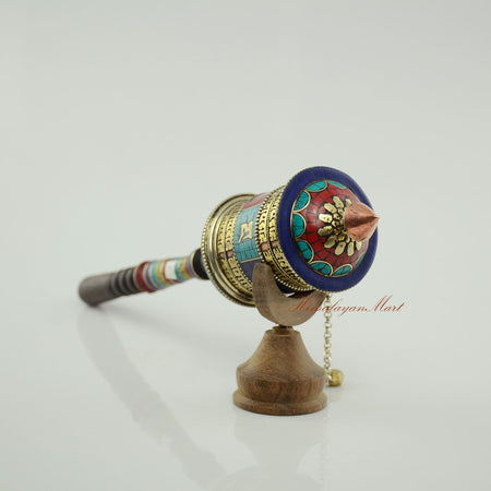 Handheld Mani Prayer Wheel for daily meditation and spiritual practice in Tibetan Buddhist tradition