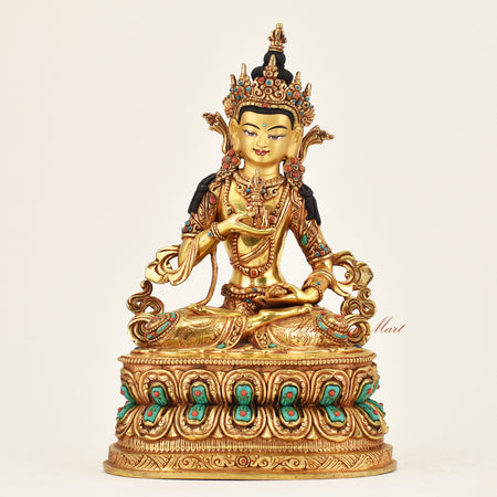 Handmade Nepalese Vajrasattva statue symbolizing purification and compassion, crafted in traditional Himalayan Buddhist artistry