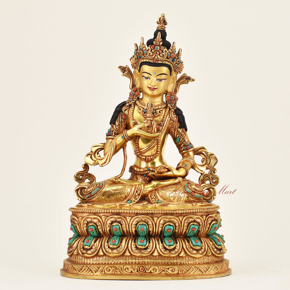 Handmade Nepalese Vajrasattva statue symbolizing purification and compassion, crafted in traditional Himalayan Buddhist artistry