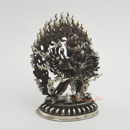 Silver-Plated Kalachakra Statue