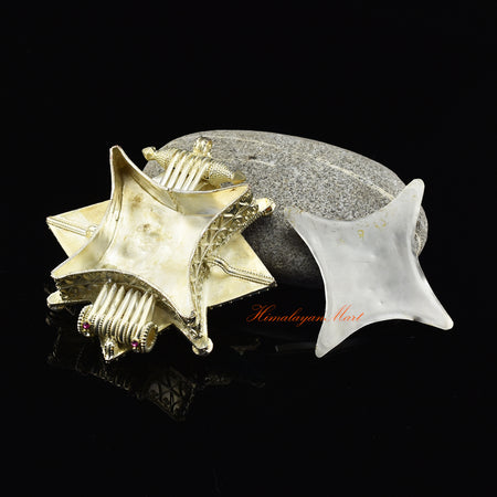 Open Ghau prayer box pendant from Meditation Prayer Box Jewelry, revealing space for mantras or protective blessings.