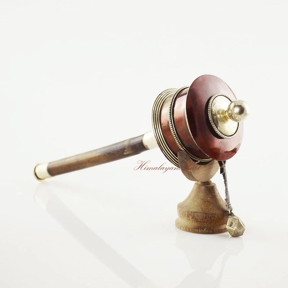 Portable Handheld Prayer Wheel for daily meditation and sacred devotion