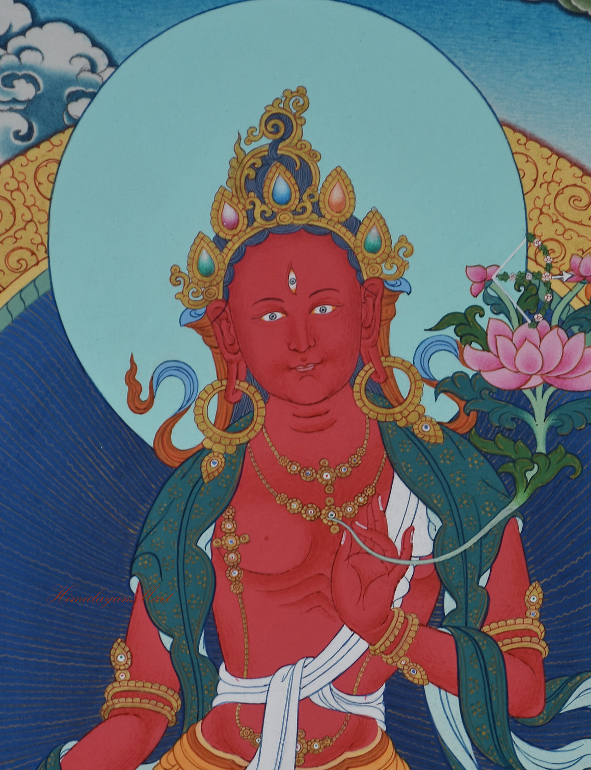 Tibetan Red Tara Thangka 