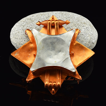 Back view of Religious Ghau Pendant displaying engraved Tibetan motifs and traditional artisan detailing.