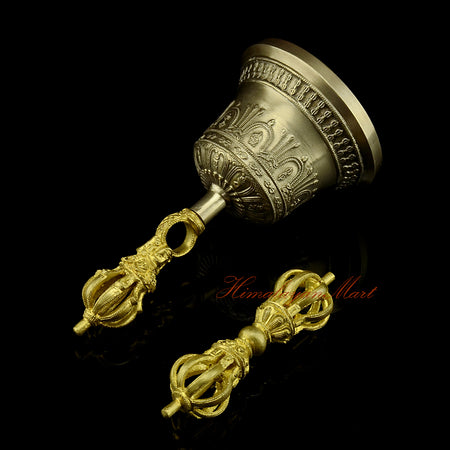 Sacred Vajra Bell Set, left side view