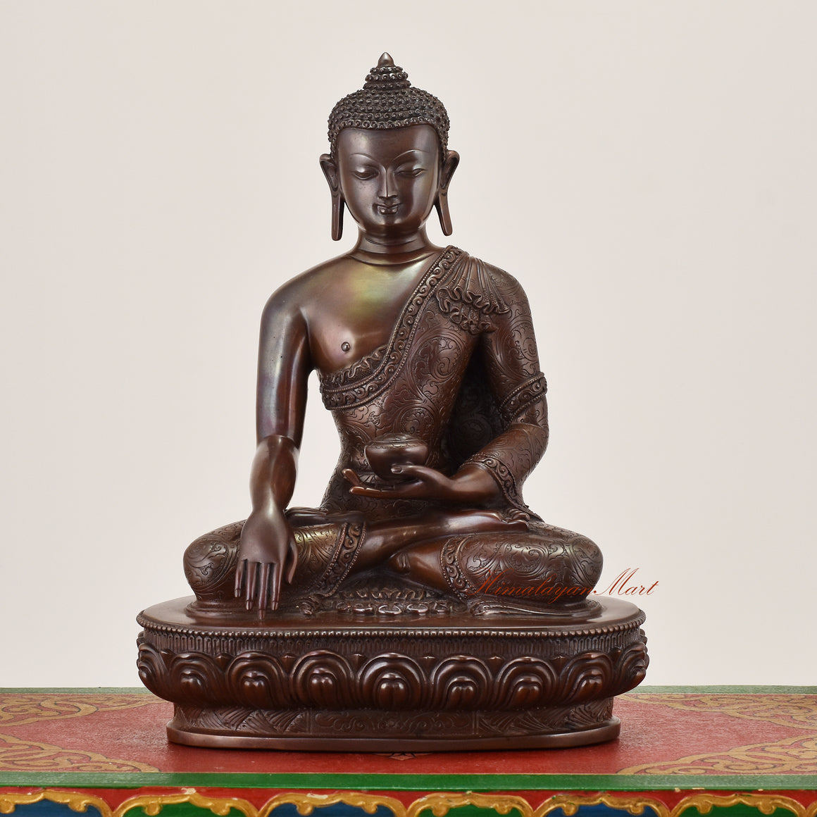 Shakyamuni Buddha Idol sacred statue representing enlightenment, awakening, and spiritual wisdom in traditional Tibetan Buddhist form