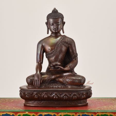 Shakyamuni Buddha Idol sacred statue representing enlightenment, awakening, and spiritual wisdom in traditional Tibetan Buddhist form