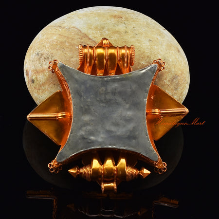 Back view of Spiritual Prayer Box Jewelry displaying engraved Tibetan patterns and detailed artisan work.