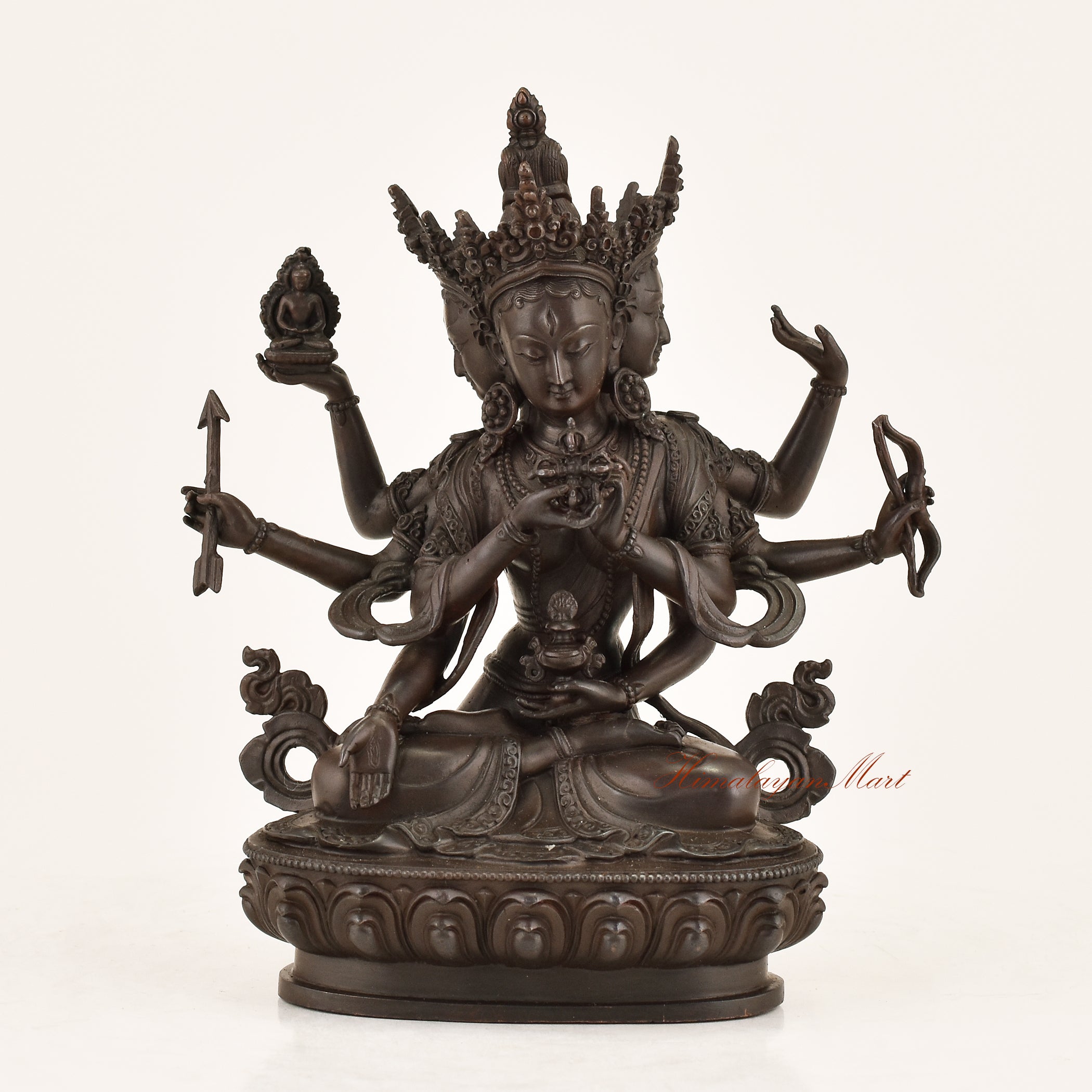 Ushnishavijaya Statue — handcrafted copper alloy sacred altar figure of Namgyalma, handmade by master artisans in Patan, Nepal