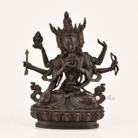 Ushnishavijaya Statue — handcrafted copper alloy sacred altar figure of Namgyalma, handmade by master artisans in Patan, Nepal