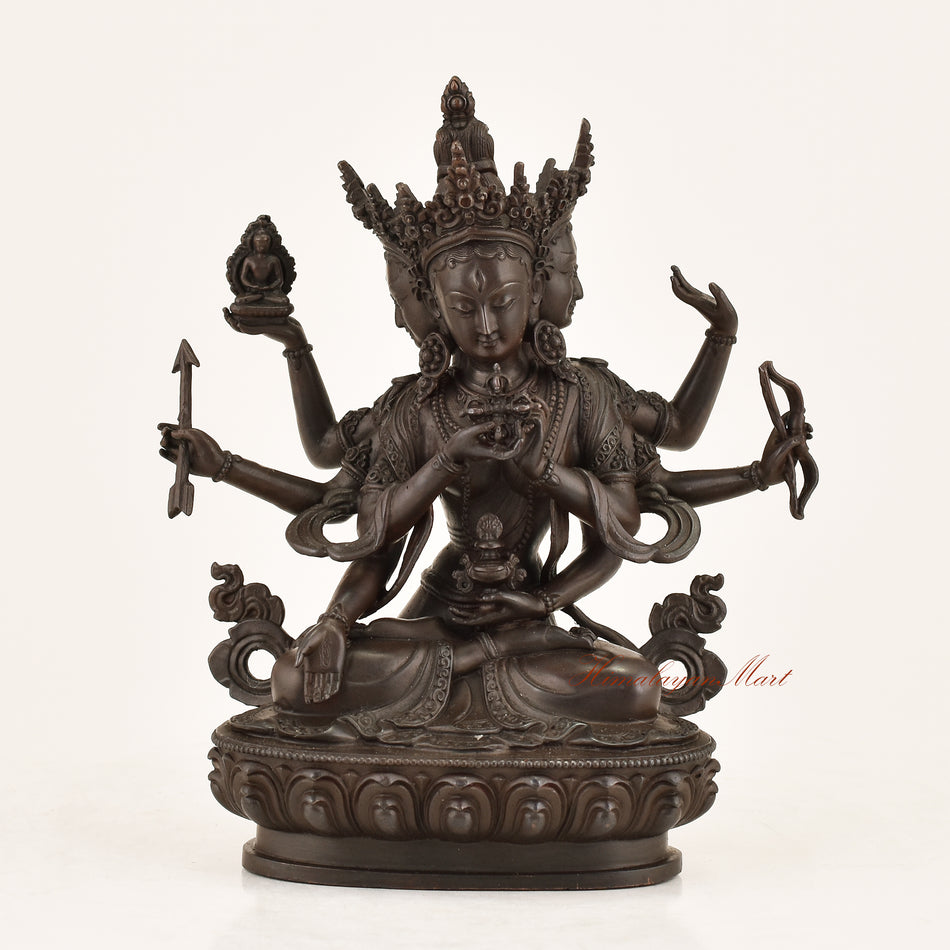 Ushnishavijaya Statue — handcrafted copper alloy sacred altar figure of Namgyalma, handmade by master artisans in Patan, Nepal