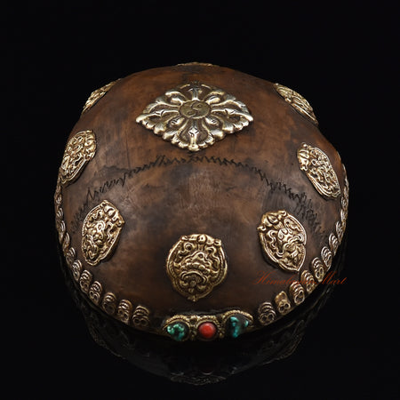 Bottom view of the Viswa Vajra Resin Kapala showing the base and resin craftsmanship