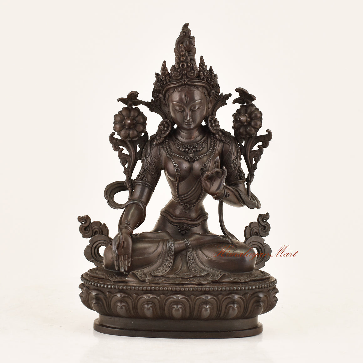 Bodhisattva White Tara Statue — handcrafted copper alloy sacred altar figure of Sitatara, goddess of compassion and longevity, made by master artisans in Patan, Nepal