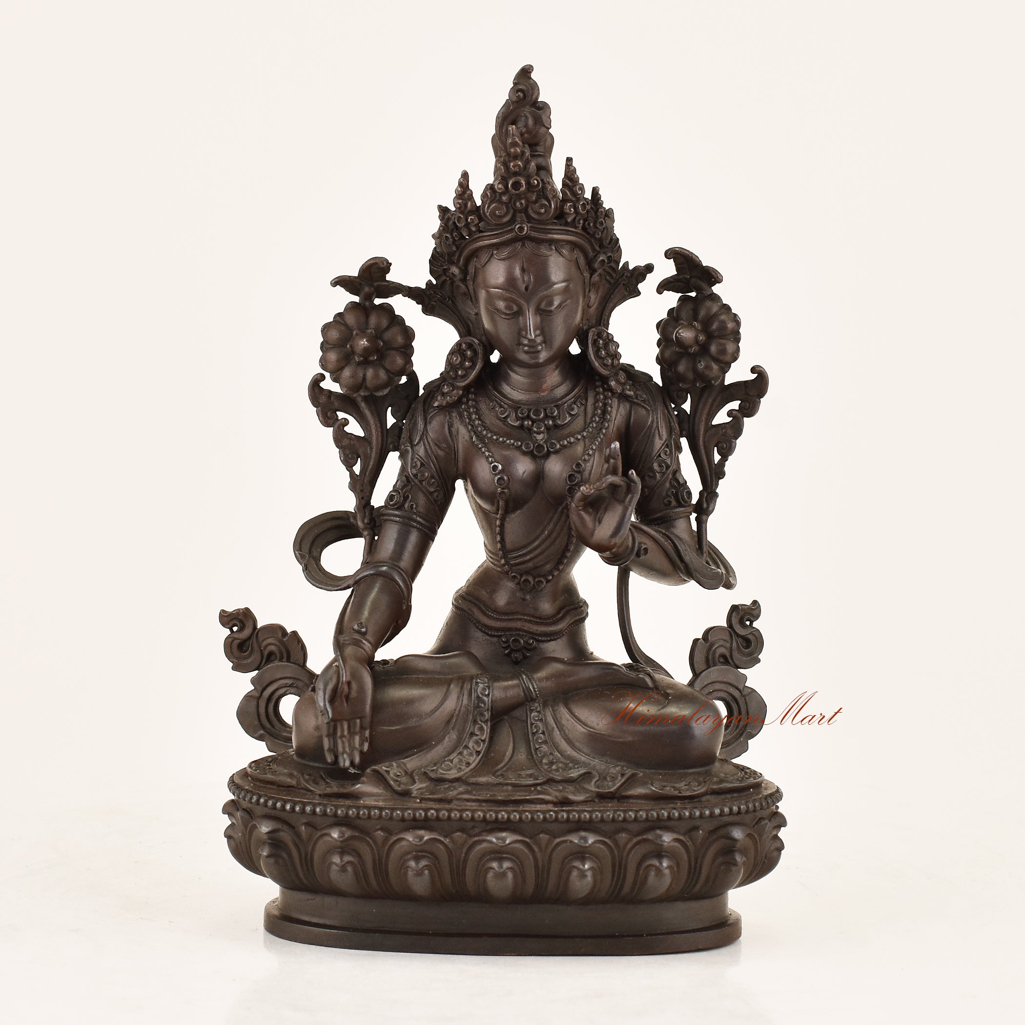 Bodhisattva White Tara Statue — handcrafted copper alloy sacred altar figure of Sitatara, goddess of compassion and longevity, made by master artisans in Patan, Nepal